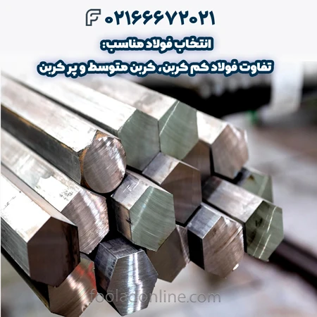 تفاوت فولاد کم کربن، کربن متوسط و پر کربن