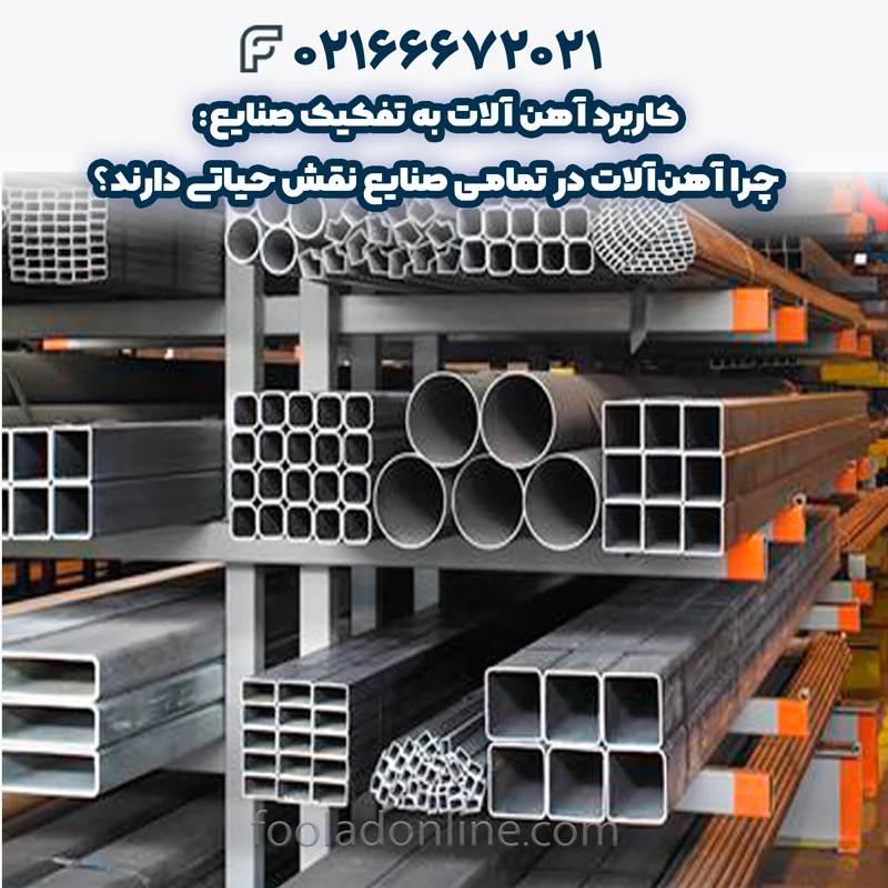 کاربرد آهن‌ آلات به تفکیک صنایع