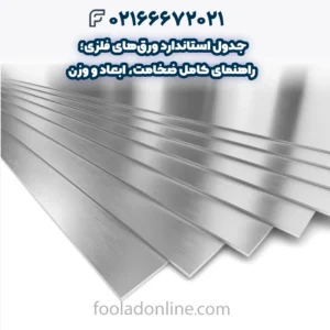 جدول استاندارد ورقهای فلزی؛ راهنمای کامل ضخامت، ابعاد و وزن