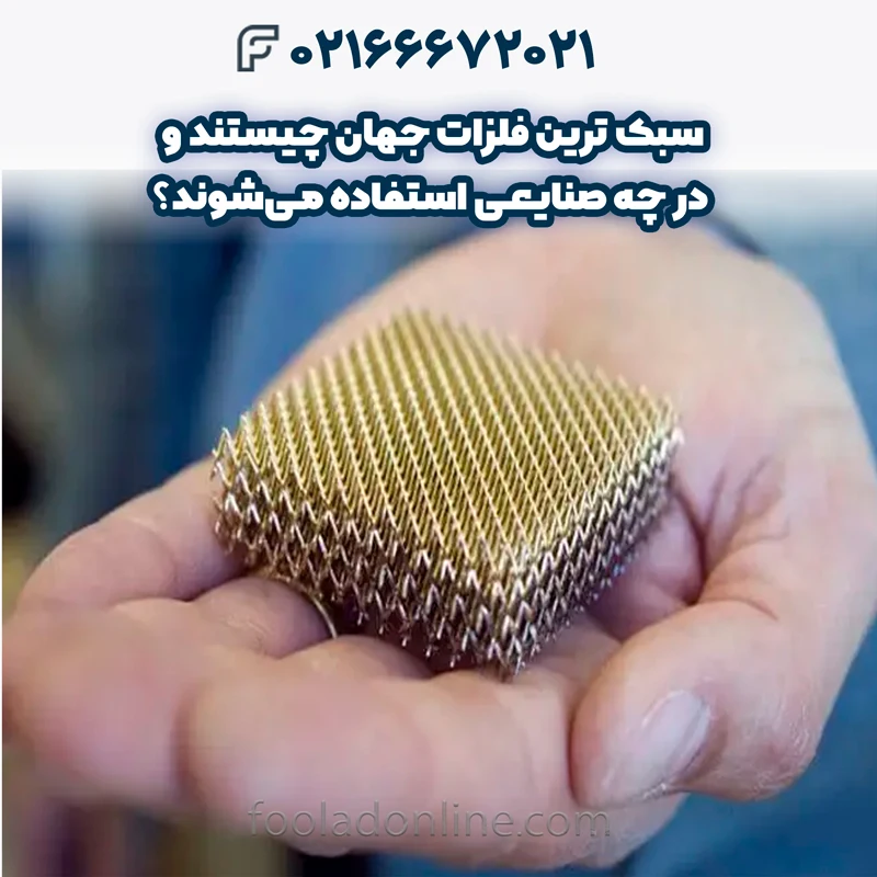 سبک ترین فلز صنعتی در جدول